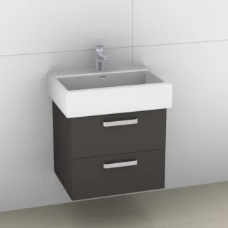 Artiqua 415 Waschtischunterschrank für Living City 817433 Stahlgrau, 415-WU2L-L7-7142-88 415-WU2L-L7-7142-88