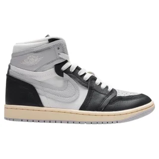 Nike - "Air Jordan 1" Sneaker für Damen, Leder, Hoch geschnitten (Schwarz)