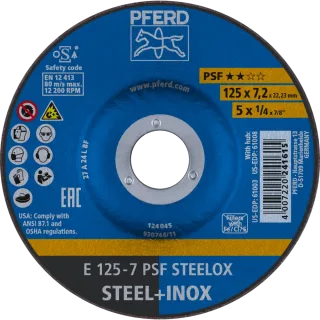 PFERD TOOLS Schruppscheibe E Universallinie PSF STEELOX für Stahl/Edelstahl - 62012640