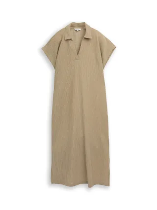 Tom Tailor - Midikleid mit Polokragen grün - Gr. - 38