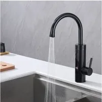 HOMELODY Küchenarmatur mit durchlauferhitzer,Spültischarmatur küche,küchenarmatur edelstahl Elektrische Durchlauferhitzer,Smart Heater Wasserhahn 360° drehbar