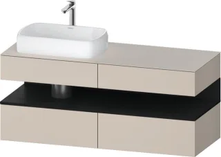 Duravit Qatego Konsolenwaschtischunterbau wandhängend Taupe Matt 1400x550x600 mm - QA4765016910000 QA4765016910000