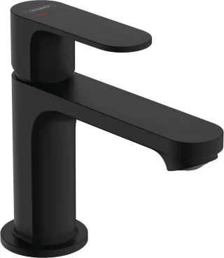 Hansgrohe Waschtischmischer Rebris S 80 CoolStart EcoSmart+ mit Zugstange Mattschwarz,72172670 72172670