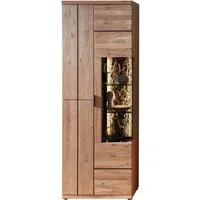 Wohnconcept Vitrine Donna Vitrine, 75x207x42 (BxHxT) (1-St) Beleuchtung bestellbar, 3 türig, Echtkork Absetzung, L/R verwendbar