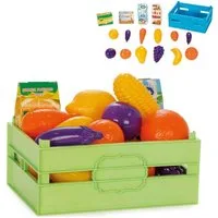 Pilsan Spiellebensmittel Spielzeuglebensmittel-Box 06037, Obst Gemüse 16-teilig Milch Mehl Saft