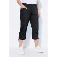 Ulla Popken Cargoshorts 7/8-Cargohose Komfortbund Saumband
