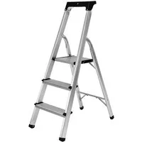 Craftfull Stehleiter Aluminium 3 Jahre Garantie Haushaltsleiter 3-6 Stufen (Haushaltsleiter, Stehleiter, Leiter aus Alu, Leiter, Trittleiter, Klappleiter, Multifunktionsleiter, Sicherheitsleiter, Extra große Ablagefläche, Anti-Rutsch-Trittfläche, Gum