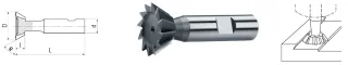 ELMAG HSS Co5 Winkel-Stirnfräser DIN 1835B - 73612