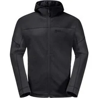 Jack Wolfskin Fleecejacke Hirschberg Hooded Fullzip schwarz Herren