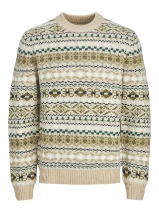 JACK&JONES - JPRBLUDAVE KNIT PATTERN PACK Braun - Gr. - M