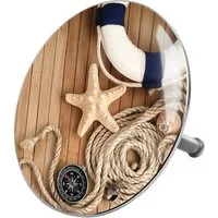 Sanilo Badewannenstöpsel Maritime, Ø 7.2 cm, hochwertig, universell, mit Motiv, 100% wasserdicht