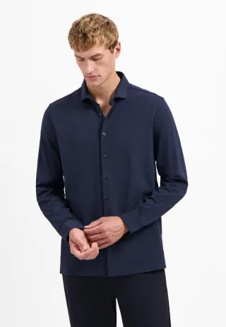 No Excess - Shirt Jersey Melange Stretch Night - Gr. - XL