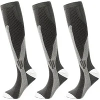 Mutig Kompressionsstrümpfe 3 Paar Kompressionssocken Kniestrümpfe Stützstrümpfe Laufsocken (15-25mmHg Stützstrümpfe Sport Kompressionssocken mit Elastisch, Reisestrümpfe Kompressionsstrümpfe Damen & Herren) Compression Socks für Sport, Laufen, Flug, 