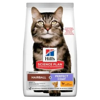 Hill's Science Plan Trockenfutter Katze Adult Hairball & Perfect Coat Huhn 2x7 kg