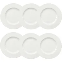 Villeroy & Boch Geschirr-Set Royal Speiseteller, 6 Stück, 28 ø (6-tlg), 6 Personen, Porzellan, Premium Bone Porcelain, mikrow.- & spülm.sicher, Made in Germany