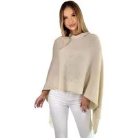 Mississhop Strickponcho Damen Poncho Cape Überwurf Strickponcho feiner Strick 221