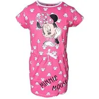 Disney Minnie Mouse Sommerkleid Minnie Maus Jerseykleid mit Glitzer für Mädchen Gr. 98-128 cm
