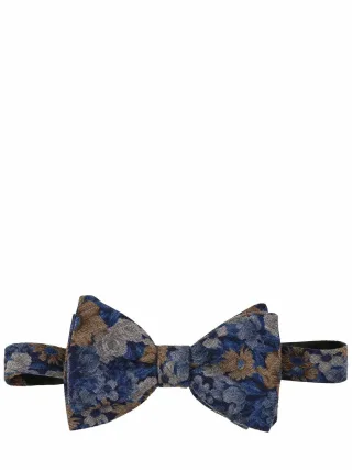 Mey & Edlich Herren Blaublüten-Fliege Blau 100 % Wolle