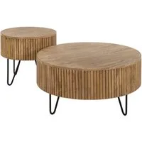 Luxusbetten24 Couchtisch Duna, 2er Set aus Mangoholz