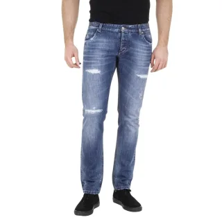 Dolce & Gabbana Blaue Zerrissene Jeans