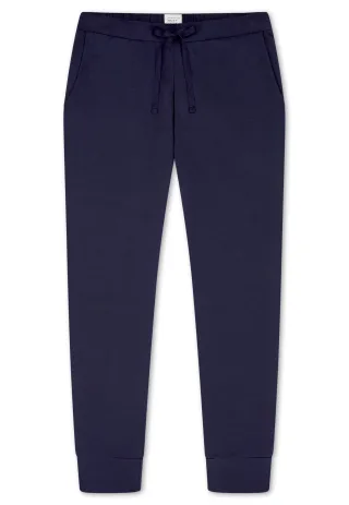 SCHIESSER - Hose lang Bündchen deep blue - Gr. - 40