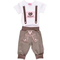 P.Eisenherz Body & Hose Trachtenset für Madln (2-tlg) Applikation Spatzerl und Brezel