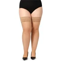 Bellivalini Halterlose Strümpfe Damen mit Spitze Plus Size 20 DEN BLV-1126
