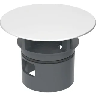 Geberit Ventilabdeckung f. HWB-Anschluss mit integr. Überlauf seidenglanz-verchr., 241993461 241993461
