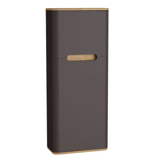 VitrA Sento Hochschrank Compact 2 Türen Türanschlag rechts 50 x 22 x 122 cm Anthrazit Matt,66155 66155