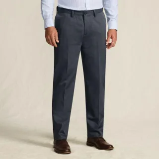 CLASSIC COMFORT. Bügelleichte Chino, Herren,  Grau, Baumwolle, by Lands' End