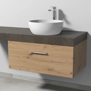Sanipa Waschtischunterbau mit Auszug 2morrow (G2323) 340x800x520 Eiche-Natural-Touch G232385