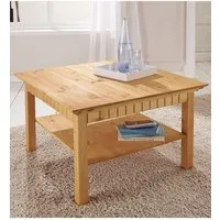 OTTO home Couchtisch Lisa, Tisch, Kaffeetisch, Beistelltisch, Kaffeetisch, massives Kiefernholz, FSC®, B/T/H: 76x76x45 cm