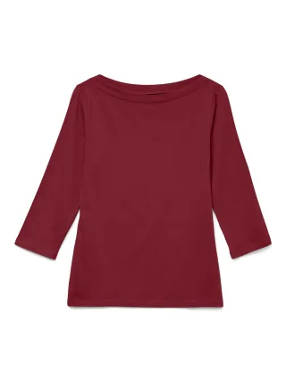 VERO MODA - VMPANDA MODAL 3/4 TOP JRS NOOS Biking Red - Gr. - L