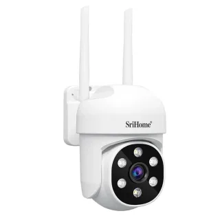 Srihome SH061 1080P 2MP HD WiFi Home Security Camera PTZ AI Wireless Monitoring Camera Night Vision Human Detection Two-