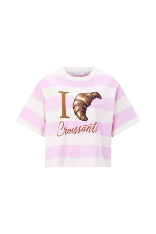 Rich & Royal - Boxy Striped Shirt Croissant soft orchid - Gr. - S