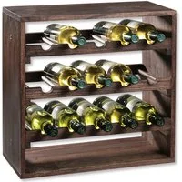 KESPER® Weinregal Regalsystem, Kiefernholz, 1-tlg., mit Platz für 15 Flaschen