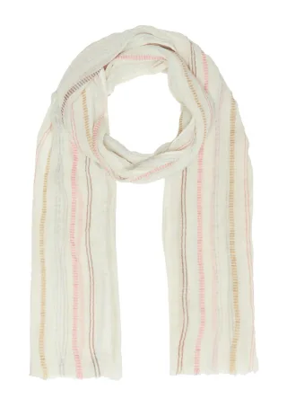 s.Oliver Red Label - Tuch mit Streifenmuster beige - Gr. - ONE SIZE