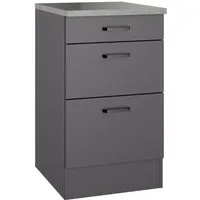 OPTIFIT Unterschrank OPTImulti Breite 50 cm, Tiefe 60 cm, mit 1 Schubkasten, 2 Auszügen