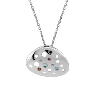 Orphelia Damen-Anhänger Sterling-Silber 925 mit Kette – Silber ZH-4480