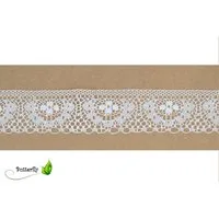 Creativery Spitzenband, Spitzenband 40mm sehr fein 10m Weiß