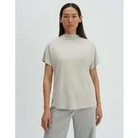 someday Kurzarmshirt Kumea Lockere Passform, dezenter Schimmer, leicht fließend