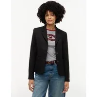 Tommy Hilfiger Kurzblazer TIMELESS WOOL 3 BUTTON BLAZER Materialmix, mit Wolle und Stretch