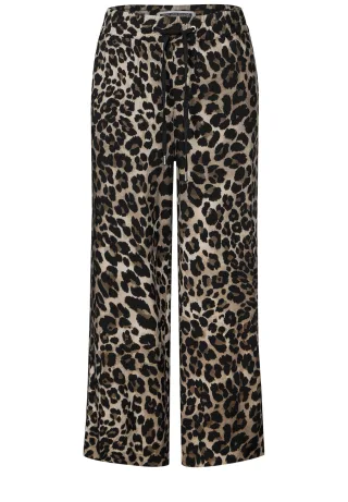 Street One - 7/8 Leo Wide Leg Hose Black - Gr. - 7