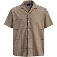 Jack & Jones Kurzarmhemd Modisches kurzärmeliges Design mit Lochmuster JORSUMMER LUKE ANGLAISE RESORT SHIRT SS