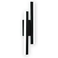 Riserva LED Wandleuchte LED Wandleuchte Innen Schwarz 16W Kaltweiß Flur Lampe, Integrierte LED,flimmerfreies,augenschonendes Design,schlichtes Design