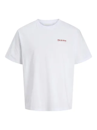 JACK&JONES - JJLEMON TEE SS CREW NECK Bright White - Gr. - XXL