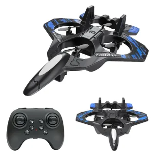 LYZRC L101 2.4G EPP Hover Fighter Glider One-Key Circling 360° Roll 4 Turbofans 4CH LED RC Drone Airplane Quadcopter Stu