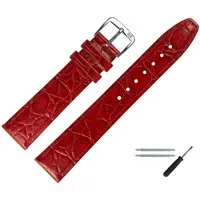 MARBURGER Uhrenarmband 20mm Leder Kroko (Caiman) Prägung