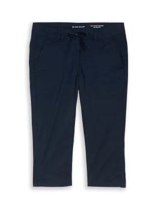 Tom Tailor - Tapered Relaxed Capri Hose mit Kordelzug sky captain blue - Gr. - 46