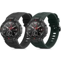 kwmobile 2x Uhrenarmband für Huami Amazfit T-Rex / T-Rex Pro Armband Smartwatch, 2-tlg., Fitnesstracker Band Set aus TPU Silikon - Ersatzarmband Smartwatch